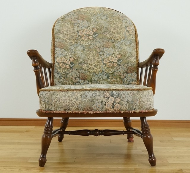 飛騨産業 キツツキ アンティーク シングルソファ　チェア　穂高　② 飛騨産業キツツキ穂高 シングルソファ チェア