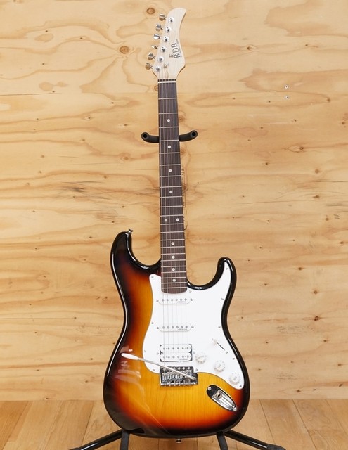 音出し確認済 RDR ストラトキャスタータイプ エレキギター 黒 ソフトカバー 音出し確認済 RDR ストラトキャスタータイプ エレキギター 黒