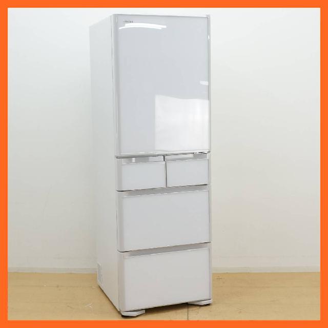 日立 5ドア 冷凍冷蔵庫 401L R-S40K (XW) 日本製 右開き クリスタルホワイト