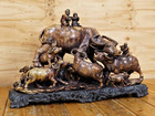 時代物 中国美術 寿山石系一刀彫 細密彫刻 唐子と水牛  の詳細ページを開く