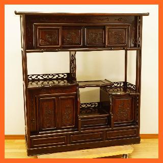 黒檀書棚骨董品