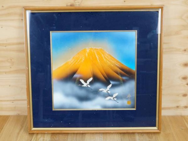 絵画富士山 春山 香ばしく