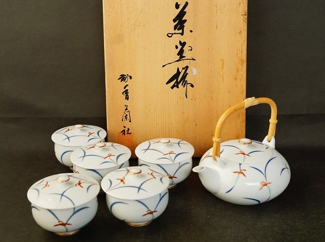 香蘭社 茶器揃 急須 湯呑 5客 煎茶道具 厨房機器・店舗用品