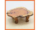 花梨 唐木 一枚板 玉杢 座卓 約83×72cm 無垢 カリン材 瘤 木目 和風 和家具 リビ