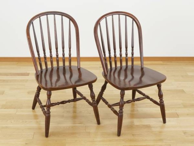 柏木工 飛騨家具 ウィンザー ダイニング チェア 2脚 