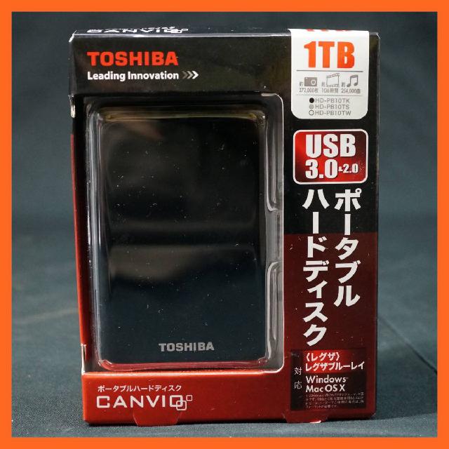 東芝/TOSHIBA ポータブルハードディスク HD-PB10TK 1TB USB3.0対応