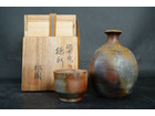 初出 備前焼 徳利 ぐい呑 松園造 酒器 共箱 国産陶磁器の詳細ページを開く