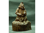 七福神 木彫り 恵比寿天 木像 木製彫刻 置物 在銘の詳細ページを開く