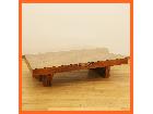 天然無垢材 欅 ケヤキ 座卓 一枚板 テーブル ガラス天板付き机 座敷机の詳細ページを開く