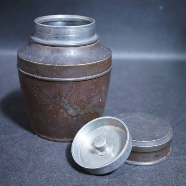 錫製茶葉入 煎茶道具