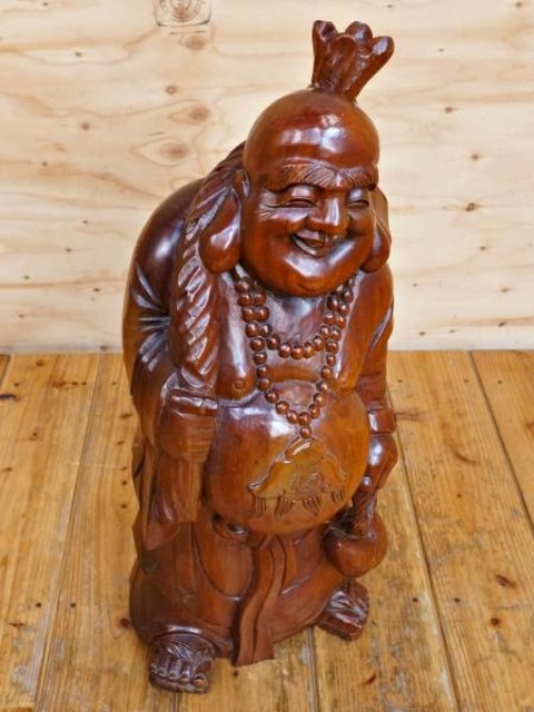 木製彫刻 布袋尊