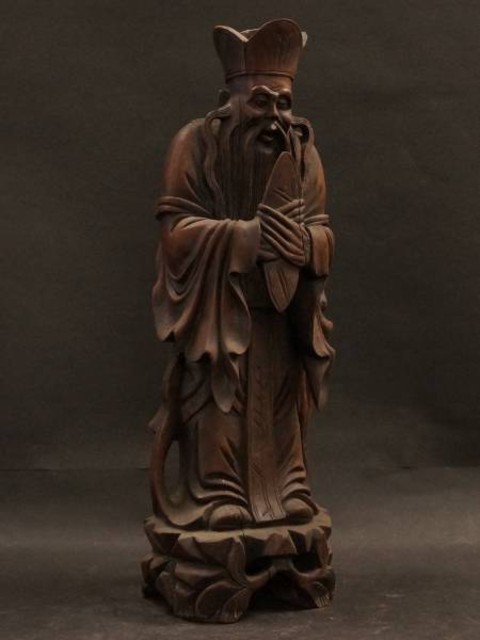 無垢材彫刻 無銘聖人