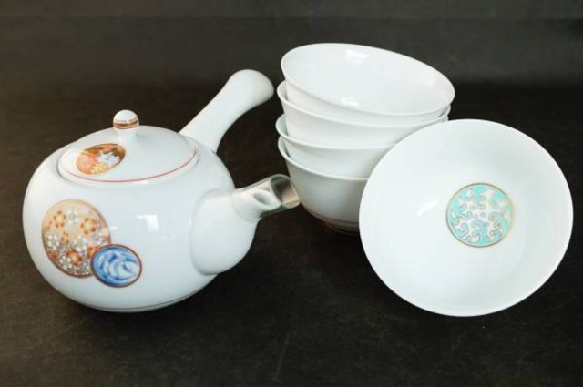 深川製磁 寿赤絵 急須茶器揃 寿赤絵 福重ね茶器揃 | 有田焼