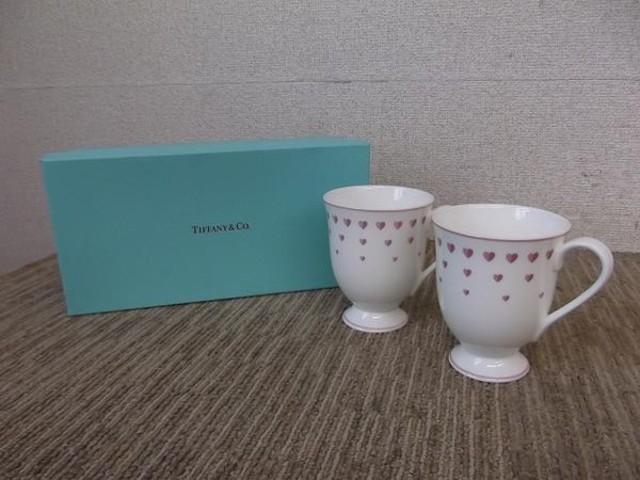 値下げ！【未使用】TIFFANY ティファニー ピンクハートマグカップ♥️ TIFFANY/ティファニー ピンクハート マグカップ （ 西洋陶磁器）の買取