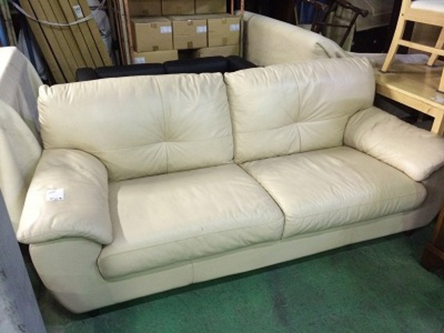 レザーワールド 本革ソファ 白 出張買取 （ ソファー・カウチ）の買取  