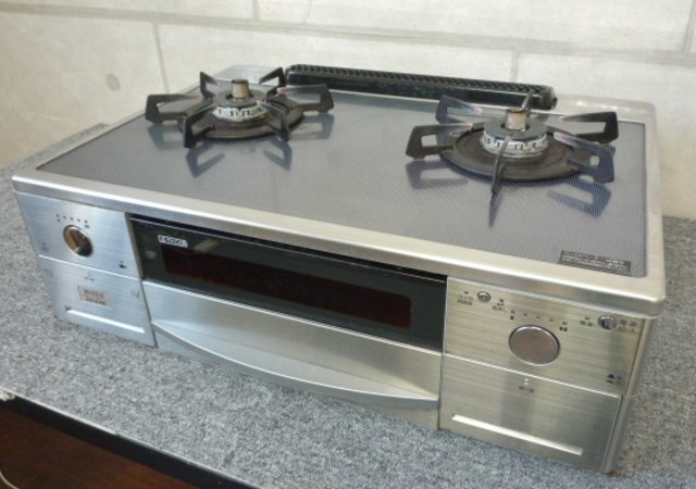 ハーマン ガラストップ 都市ガスコンロ LW2146ASQSTL 10年製 