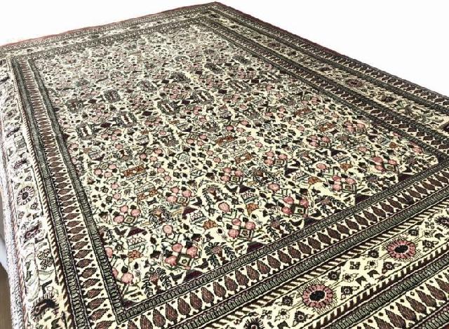 ペルシャ絨毯 シルク ウール カーペット 113×76cm