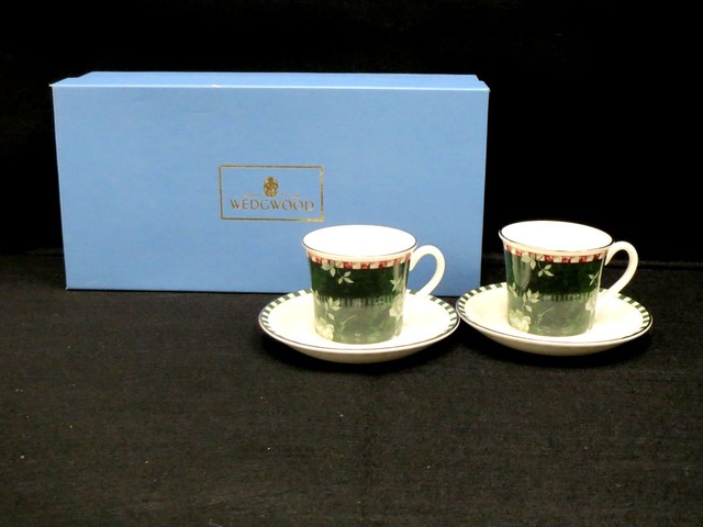 【買取専門店よろずやあびこ店】ウェッジウッドマンハッタンデミタスカップ＆ソーサー