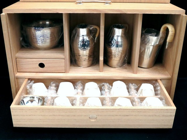 【買取専門店よろずや駒川店】浪華 錫半 本錫 酒器揃 チロリ 杯洗 猪口 14点