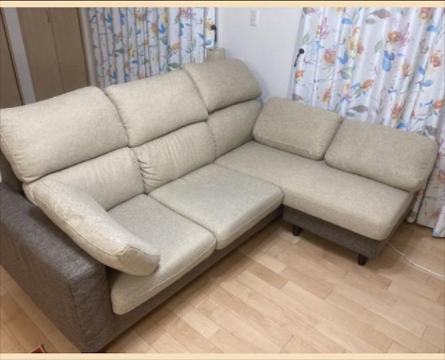 家具カウチソファー L字ソファー 取手市出張買取