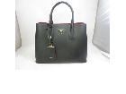 PRADA プラダ ダブルバッグ サフィアーノ ブラック/レッド 1BG887 黒 x 赤の詳細ページを開く