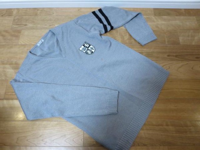 BEAMS★ビームス セーター グレー Lサイズ★ワッペン
