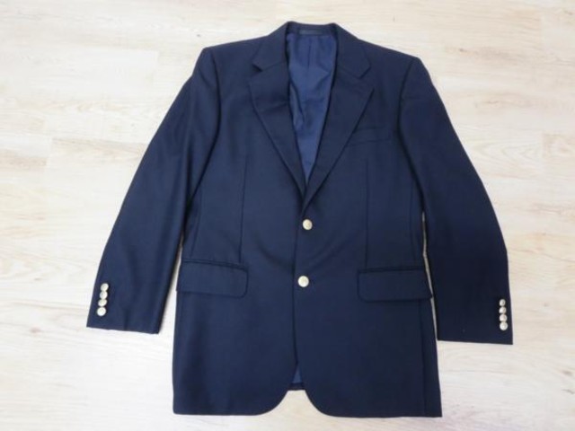 BURBERRY バーバリー ジャケット 濃紺 冬物 毛 2ボタン