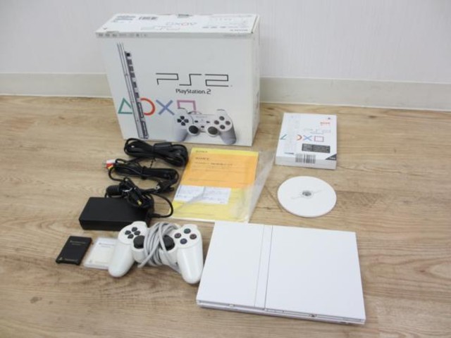 SONY PS2 SCPH-75000 プレステ2 ホワイト メモカ 箱付（プレステ2(PS2 