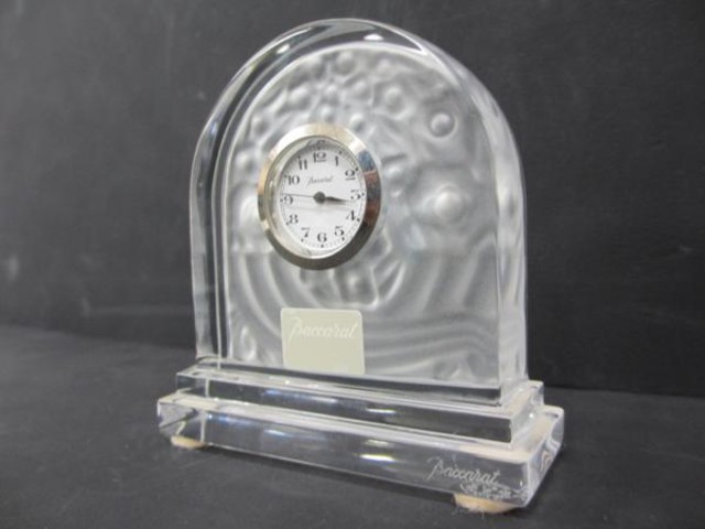 バカラ 置時計 クリスタルガラス アールデコ様式 パリ（その他時計）の 