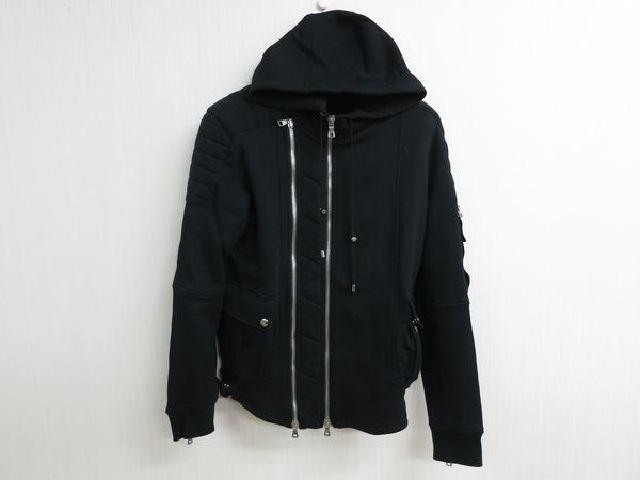 BALMAIN バルマン ライダースジャケット パーカー ダブル ジップアップ メンズ