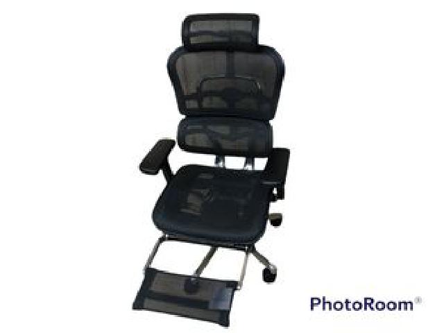 【新品】Ergohuman Pro エルゴヒューマンプロ オットマン付 デスクチェア ブラック 高級