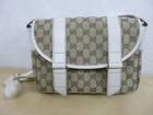【美品】GUCCI グッチ ショルダーバッグ GG柄 茶×ホワイト人気の詳細ページを開く