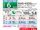 日立 ルームエアコン 白くまくん RAS-V22G(W) 6畳 2017年モデル 