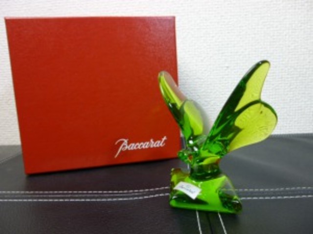 Baccarat バカラ 蝶 バタフライ 置物 オブジェ （ ガラス製品