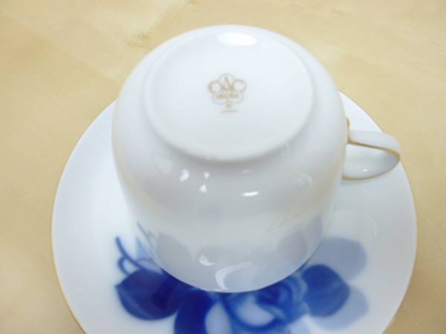 大倉陶園 OKURA カップ＆ソーサー 2客セット ブルーローズ