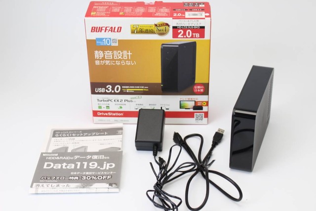 BUFFALO USB3.0 外付けハードディスク PC/家電対応 2TB ブラック HD