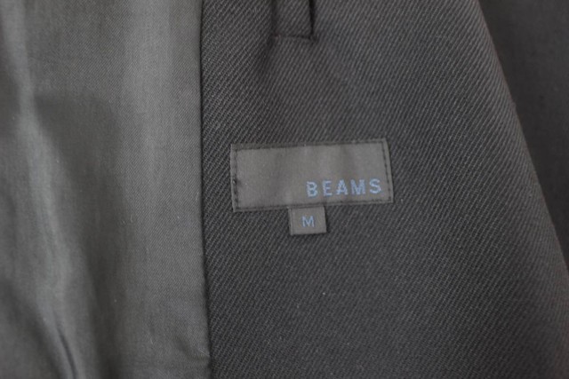 ビームス BEAMS　トレンチコート　黒　美品　メンズ　Mサイズ