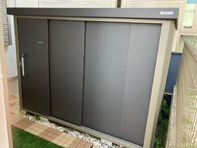 サンキン 物置 鍵あり