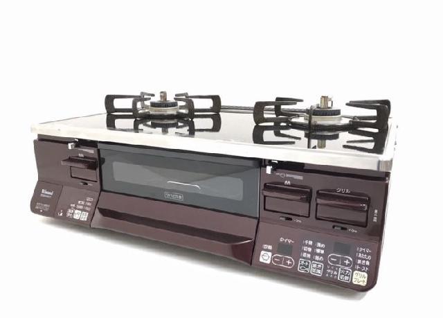 Rinnai ガステーブル パールクリスタルトッププレート 都市ガス