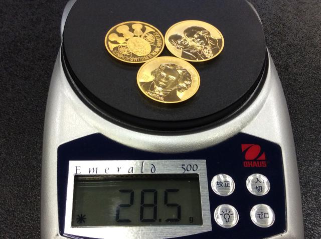 本日 23金 １グラム 5644円 記念 コイン 28.5ｇ 高く 金貨 買取 茨城県 牛久市