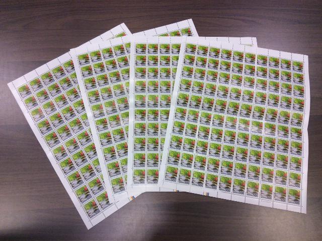 普通 切手 500円 100枚 4シート 額面の87％ 記念 切手 買取 埼玉県 吉川市