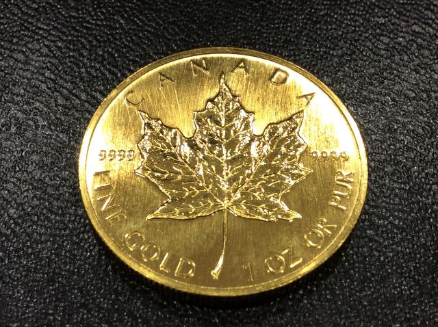 純金 メイプルリーフ 金貨 コイン 31.1ｇ 1oz 高く 金製品 買取 埼玉県 吉川市