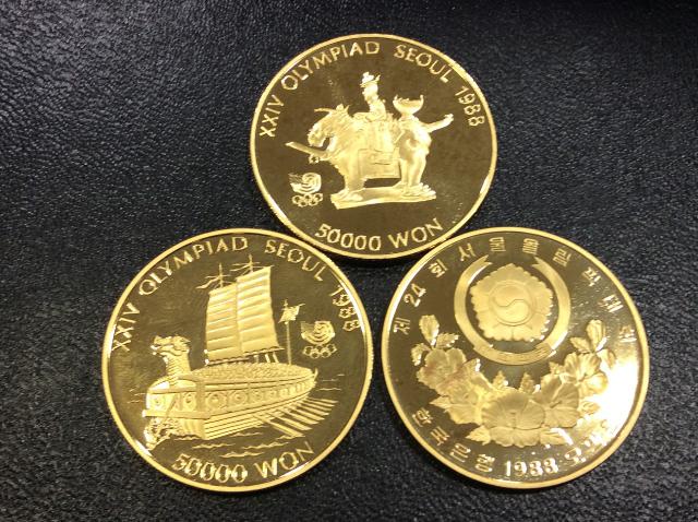 ソウルオリンピック K22金 記念金貨 1988年 101.1g 高く コイン 買取 千葉県 柏市