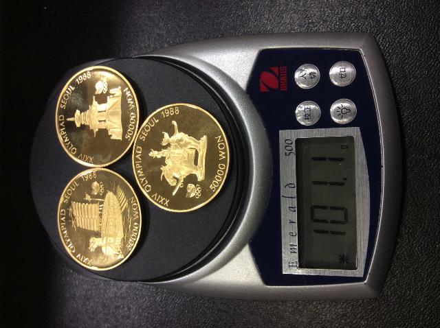 ソウルオリンピック K22金 記念金貨 1988年 101.1g 高く コイン 買取 千葉県 柏市
