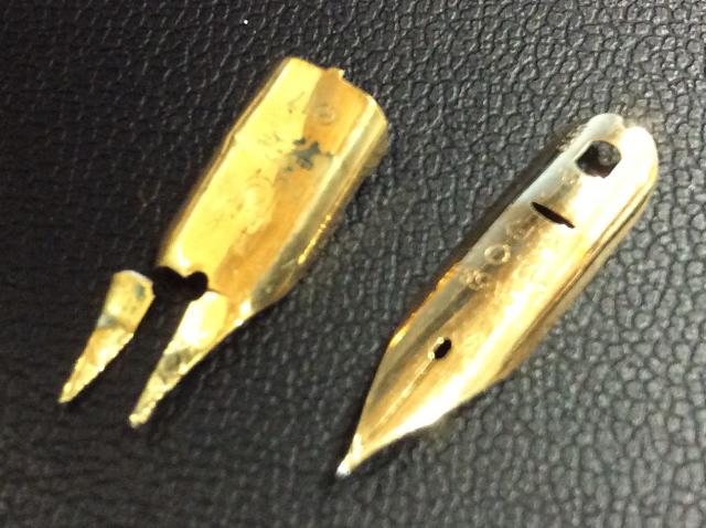 本日 K14 金 1g 3774円 万年筆 ペン先 585刻印 0.6g 金製品 買取 本日 K14 金 1g 3774円 万年筆 ペン先 585刻印 0.6g 金製品 買取
