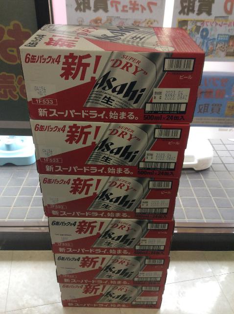 新スーパードライ 500ml 24缶 6ケース 高く ビール 買取 茨城県 牛久市（その他コレクターズアイテム）の買取価格 （ID