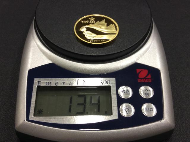 カルガリー オリンピック 100ドル 金貨 13,4g K14  メダル 買取 千葉県 我孫子市