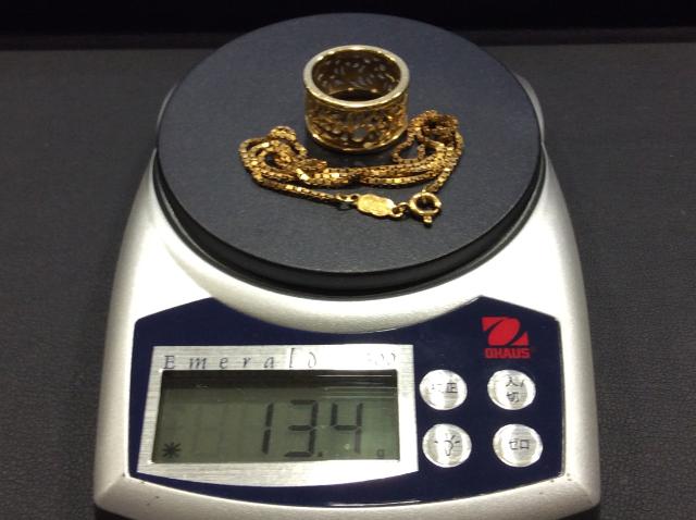 本日 750刻印 K18 金 1g 6351円 指輪 ネックレス 13,4g 買取 千葉県 柏市