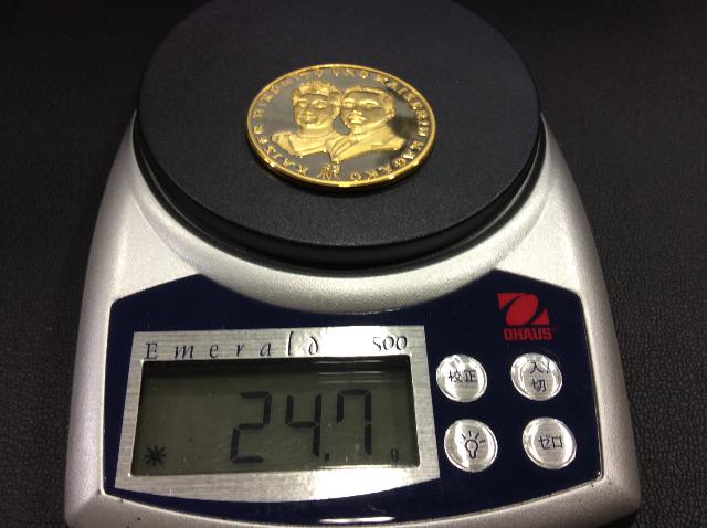 昭和天皇皇后両陛下 西ドイツ訪問 記念金貨 24,7g 記念コイン買取 栃木県 栃木市