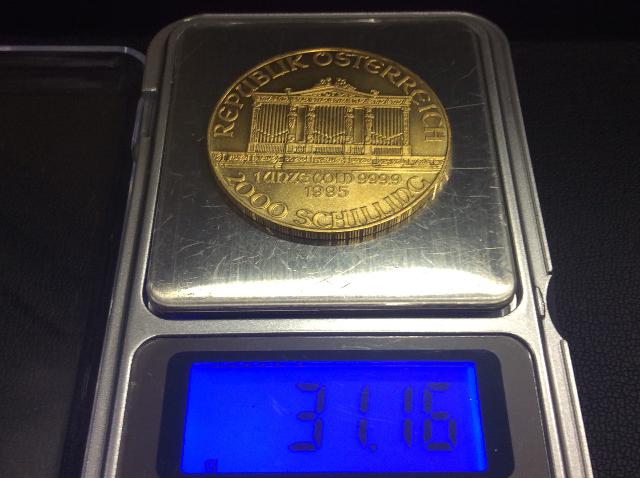 金貨 999,9刻印 1g 14,059円 ウィーン金貨ハーモニー 1oz 31,1g 買取 茨城県